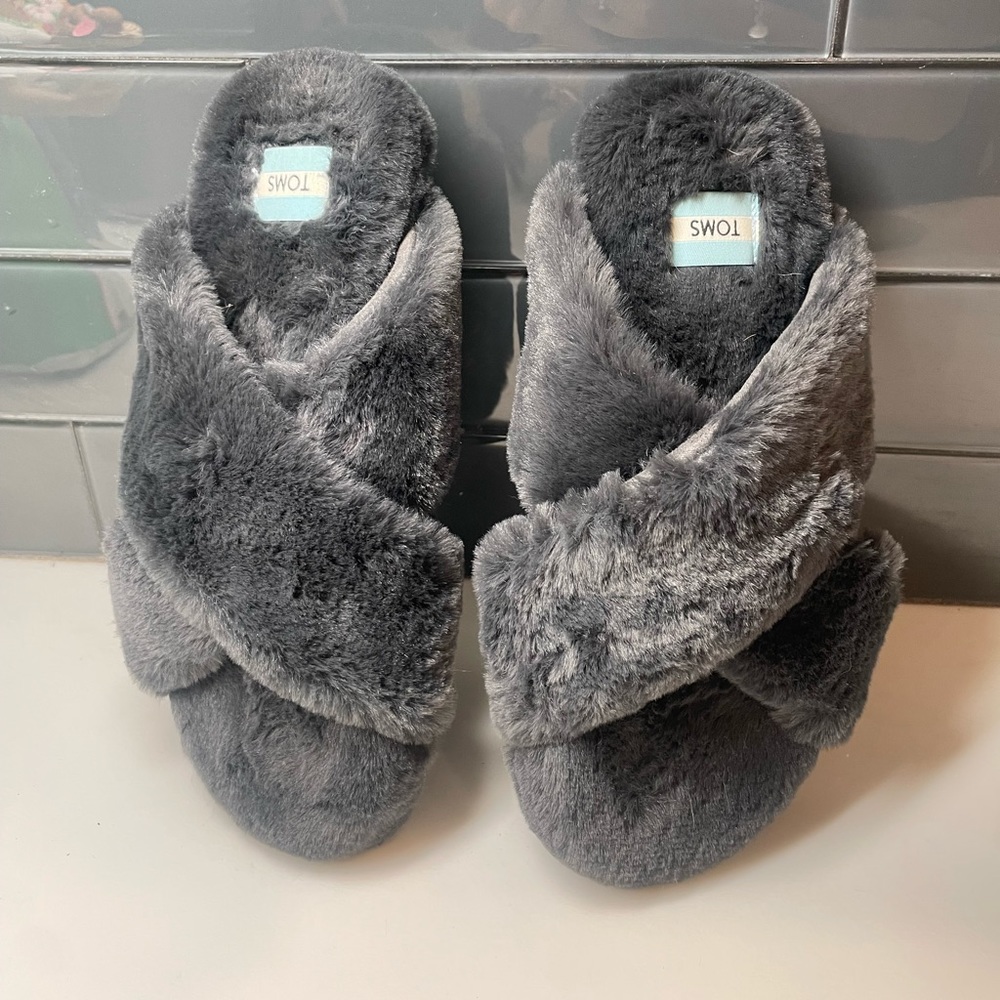 Grey Toms slippers